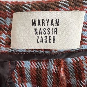Maryam Nassir Zadeh plaid trousers
